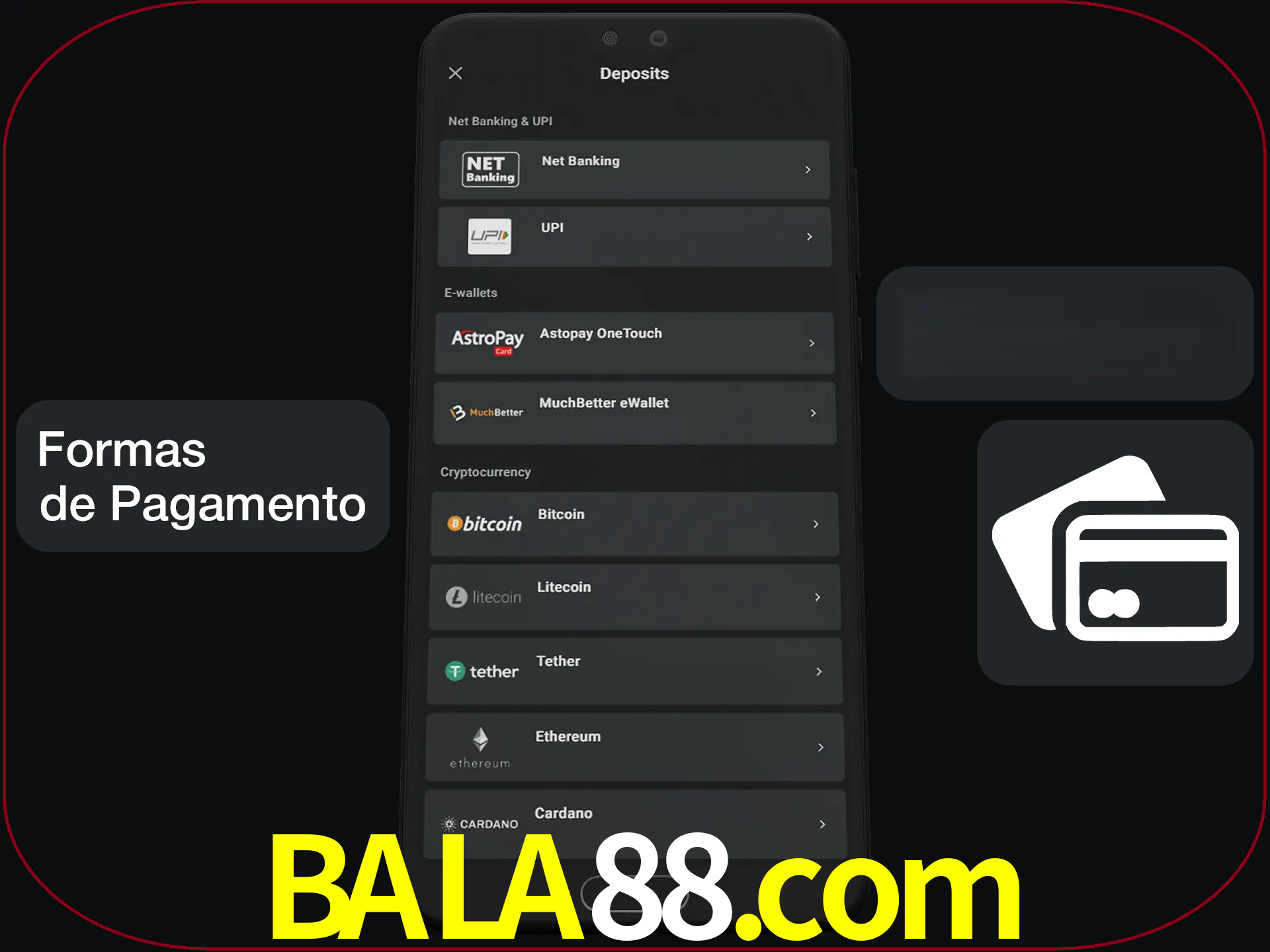 Escolha a forma de pagamento de sua preferência.